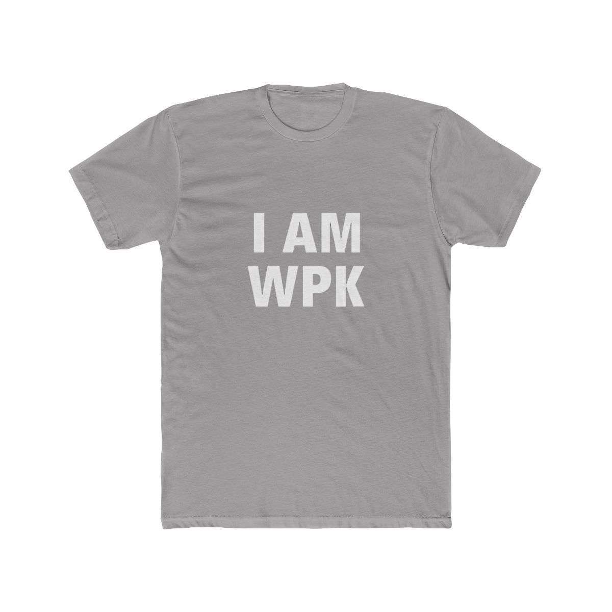 WPK Bold White Letters Minimalist T Shirt - Conversation Starter