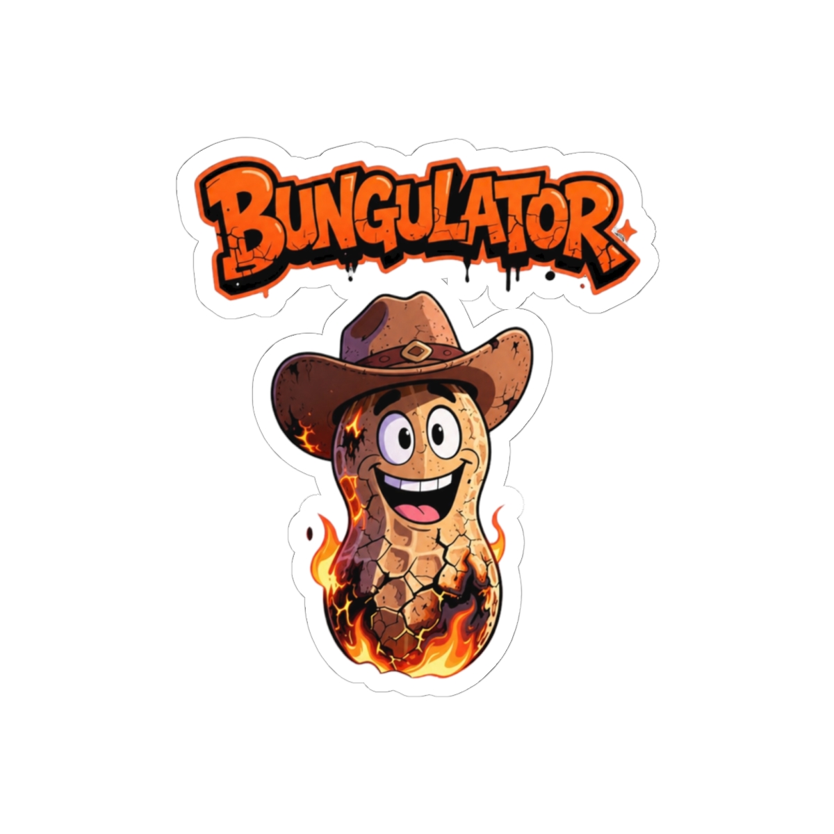 Burnt Peanut Cowboy Meme Sticker | Cute Bungulator Vinyl Decal