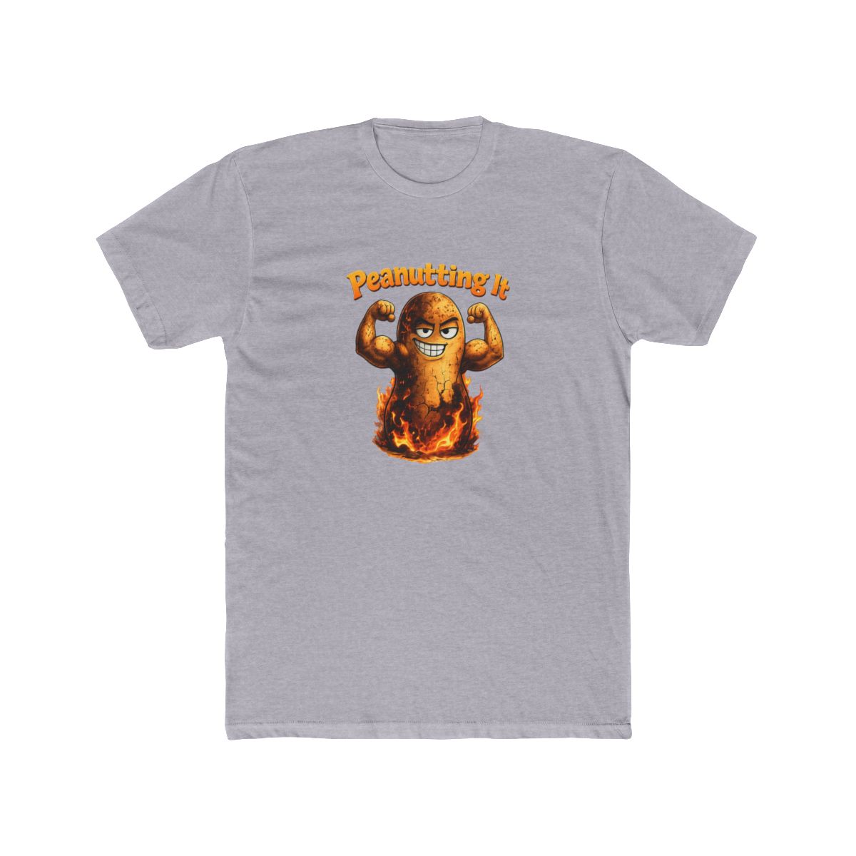 Peanutting It Buff Flaming Peanut Gym Meme T Shirt - Workout Humor
