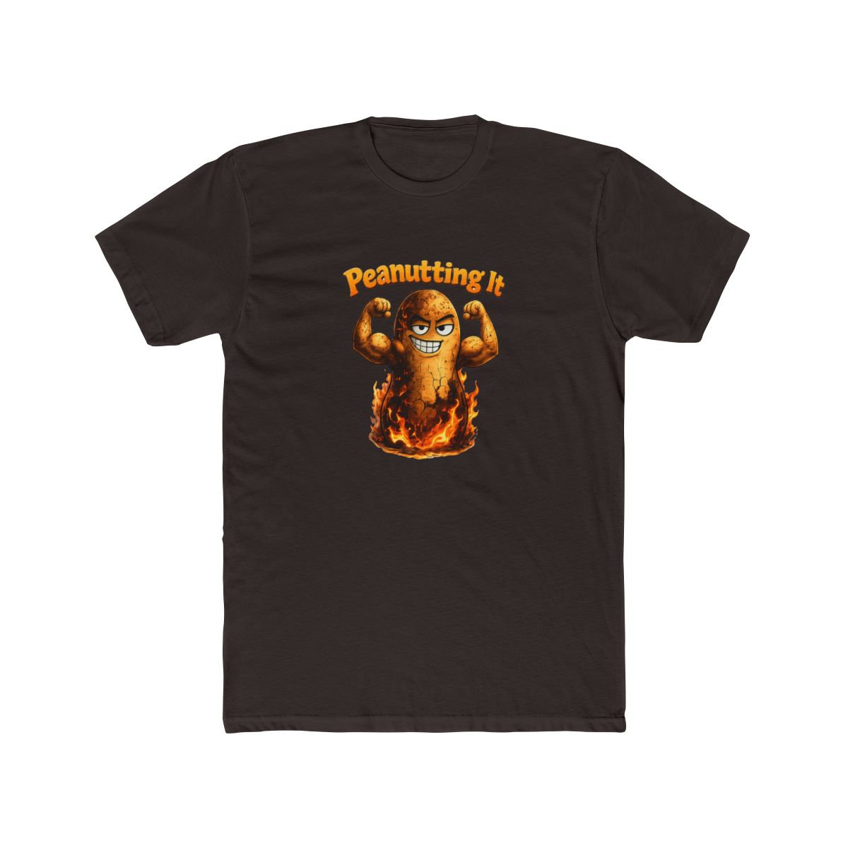 Peanutting It Buff Flaming Peanut Gym Meme T Shirt - Workout Humor