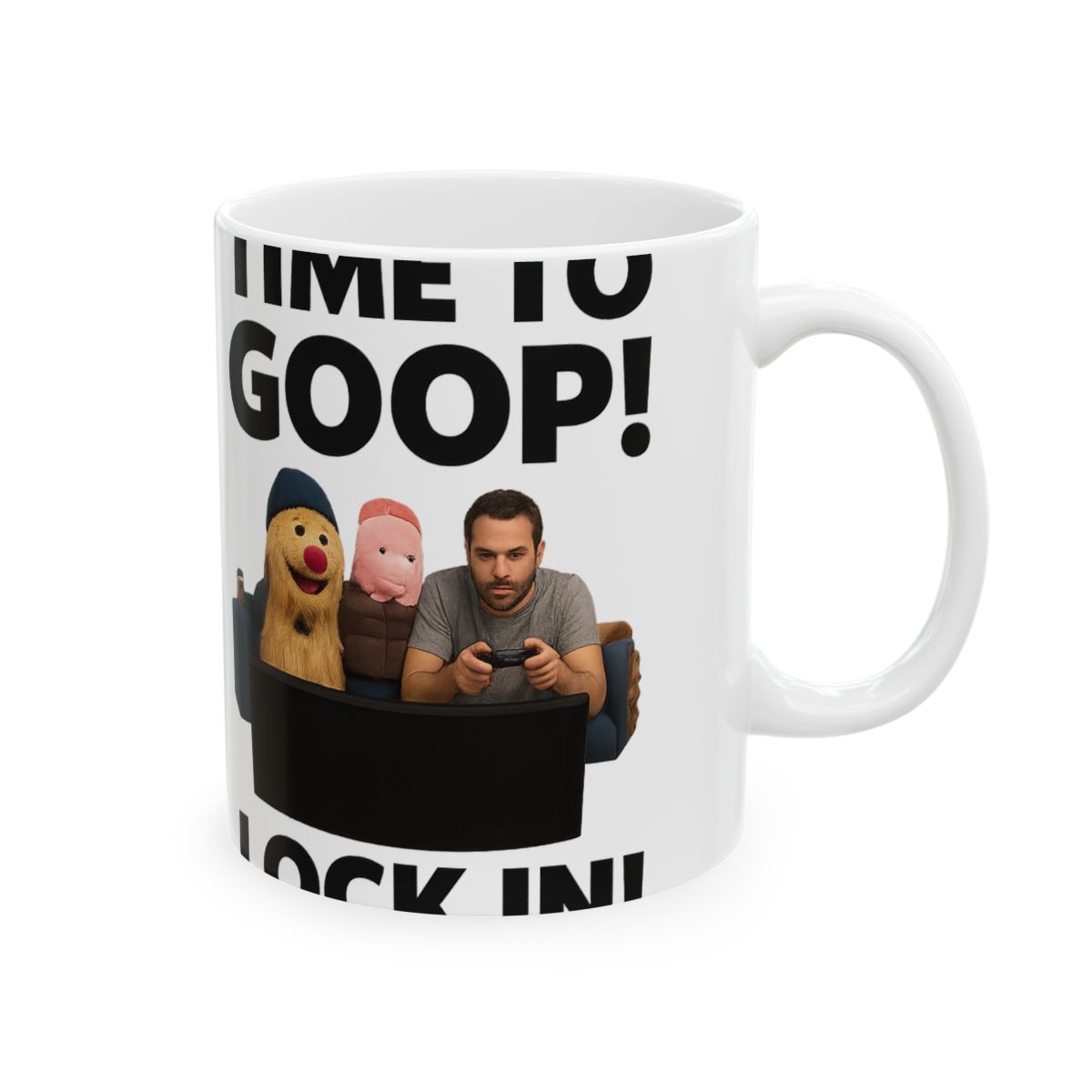 TheBurntPeanut Time to Goop! The Burnt Peanut Lock In Gooping Cup BurntPeanut Gingy Officer Gaming Mug | Accent Coffee Mug