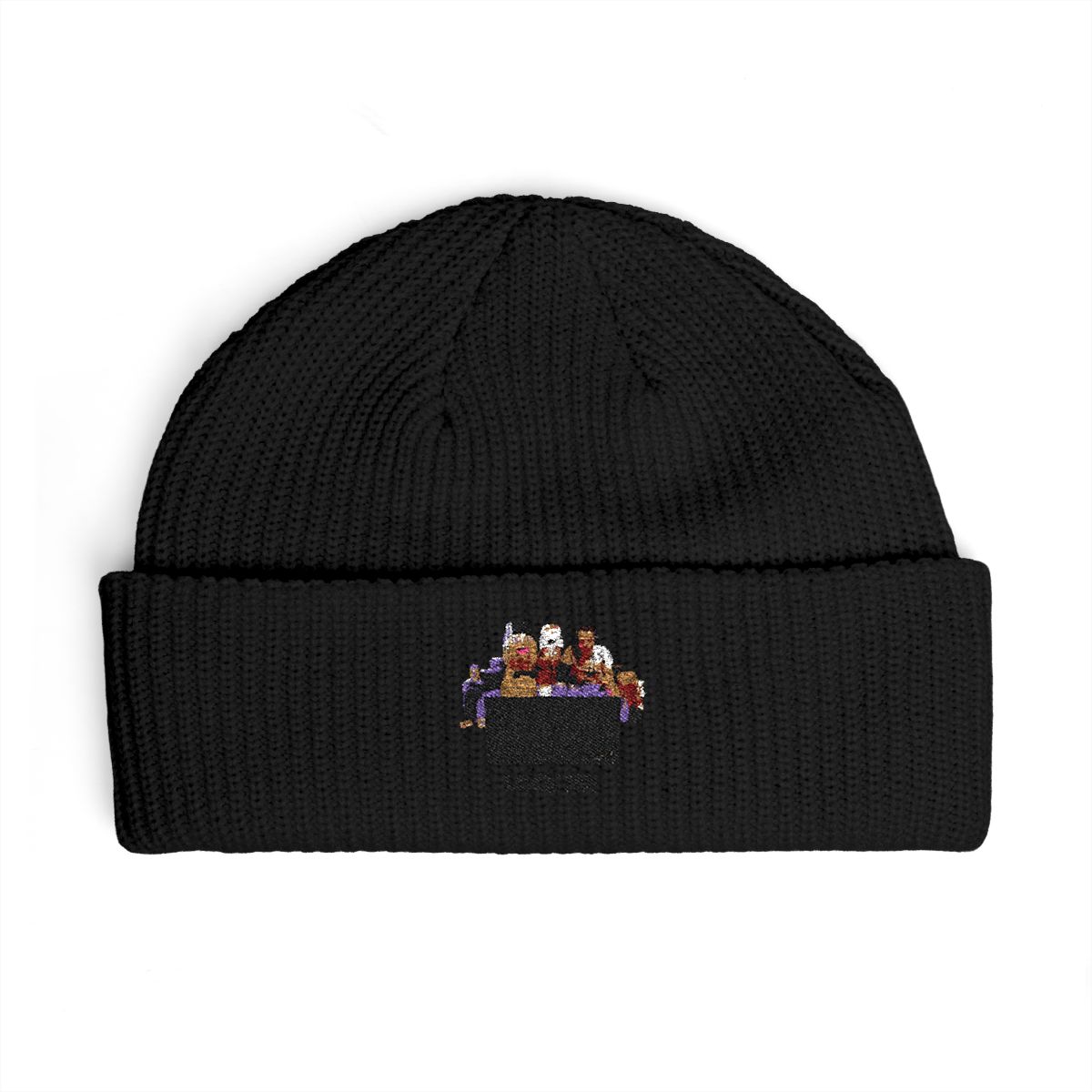 A green Hats with the text "TIME TO GOOP!LOCK IN!" at the bottom. The image features a cartoon peanut, a person wearing a pink beanie, and a person wearing headphones, all sitting on...