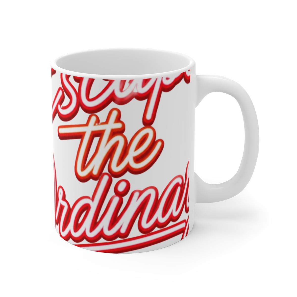 TheBurntPeanut "Escape the Ordinary" White Mug