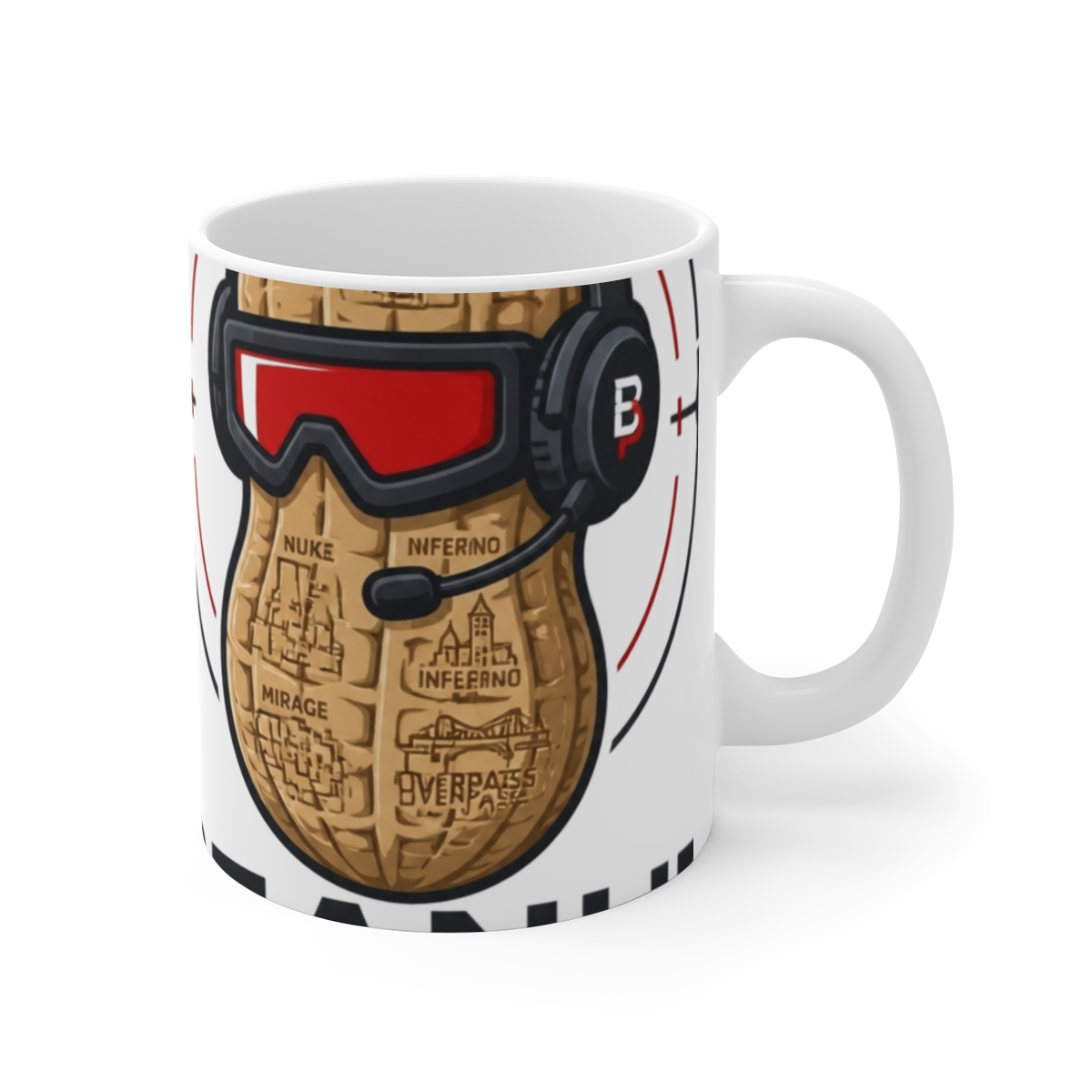 TheBurntPeanut "Peanut Tactical" White Mug